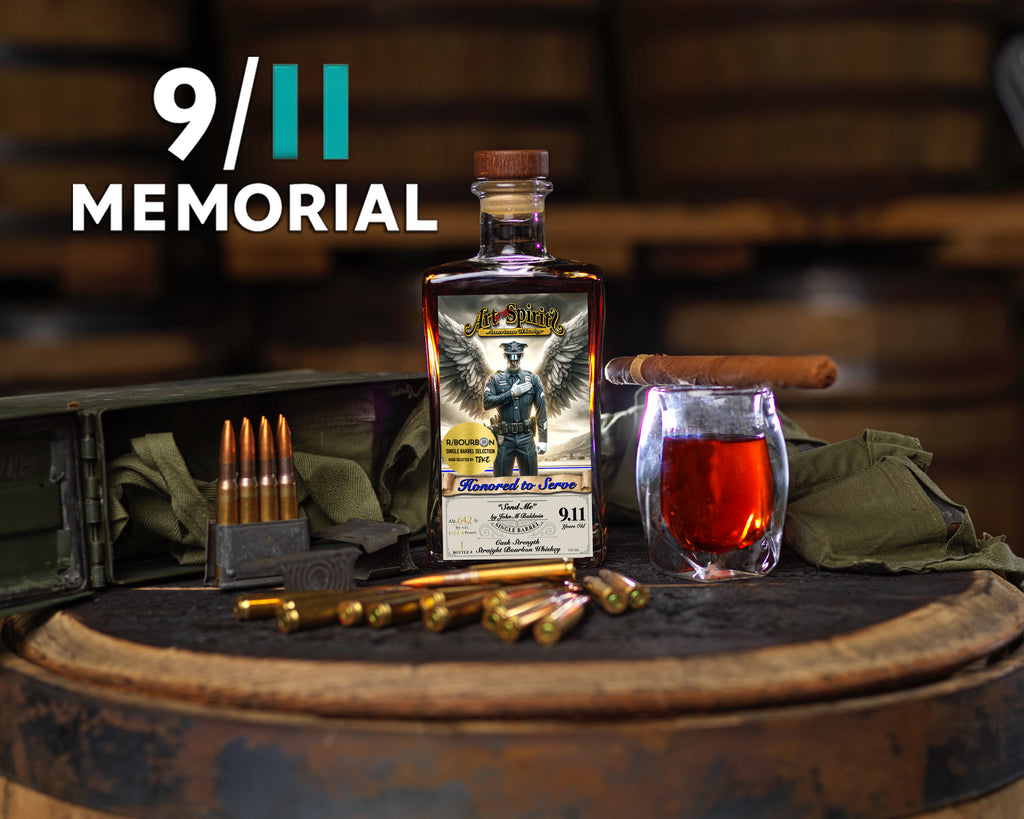 Art of the Spirits "Honored to Serve" Straight Bourbon Whiskey  9/11 Memorial