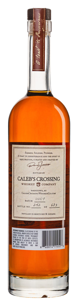 Caleb's Crossing: A Blend of Straight Bourbon & Rye Whiskeys (BBR1, 2025 Release)