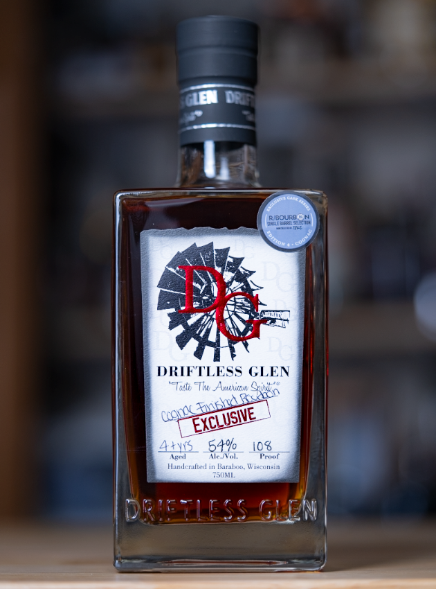 Driftless Glen Exclusive Cask Series Cognac Finished Barrel Proof Bourbon r/Bourbon Private Barrel Selection