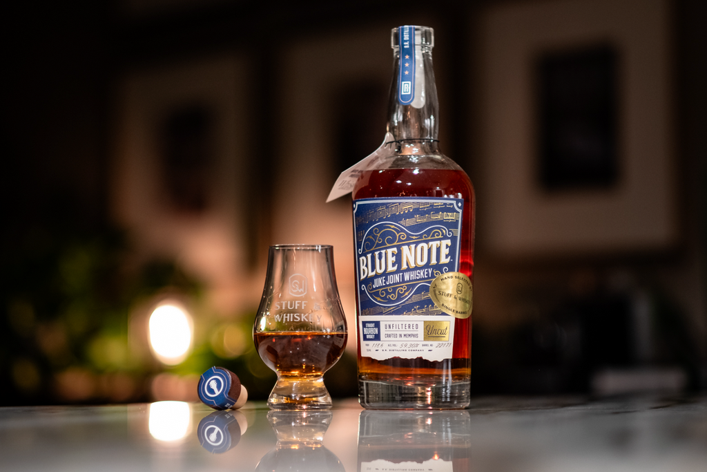 Blue Note Juke Joint Uncut Single Barrel Stuff & Whiskey Selection "Blue Note Bar Dark"