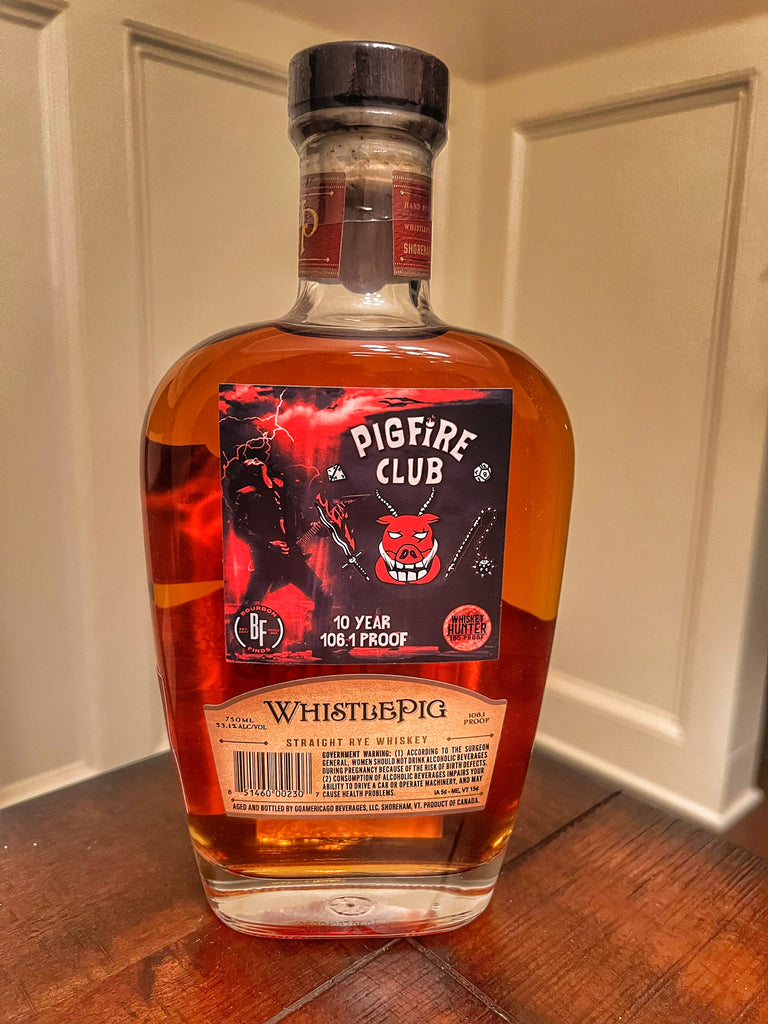 WhistlePig 10 Year Single Cask Rye Bourbon Finds "Pigfire Club" Private Selection