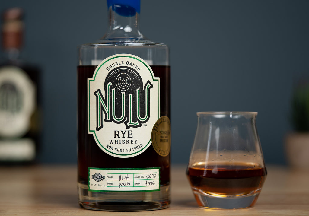 NULU 6yr Double Oaked Rye r/Bourbon Private Selection R213