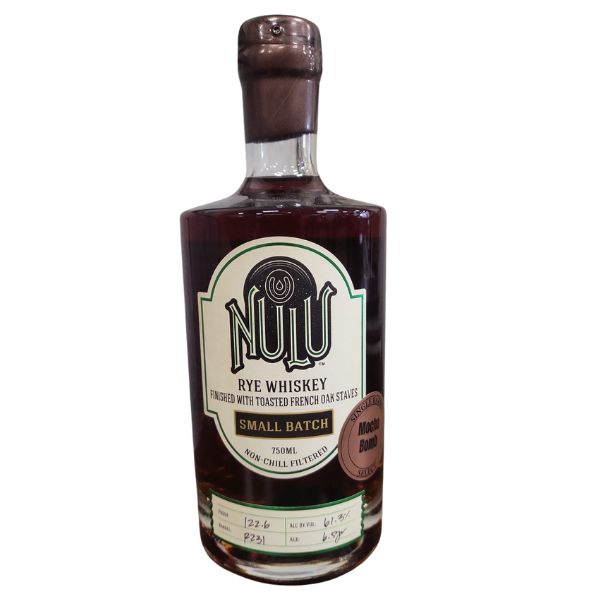 NULU "Mocha Bomb" Rye Whiskey Finished With Toasted French Oak Staves